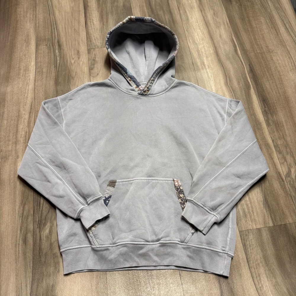 Abercrombie & Fitch Soft AF Essentials Patchwork Hoodie Light Blue Small